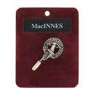 MacInnes Clan Badge, Kilt Pin, Lapel Pin, Cufflinks, Keyring/Key Fob & Gift Set — Fine Pewter by Art Pewter — Made in Scotland (Shiny Finish) - Heritage Of Scotland - Badge