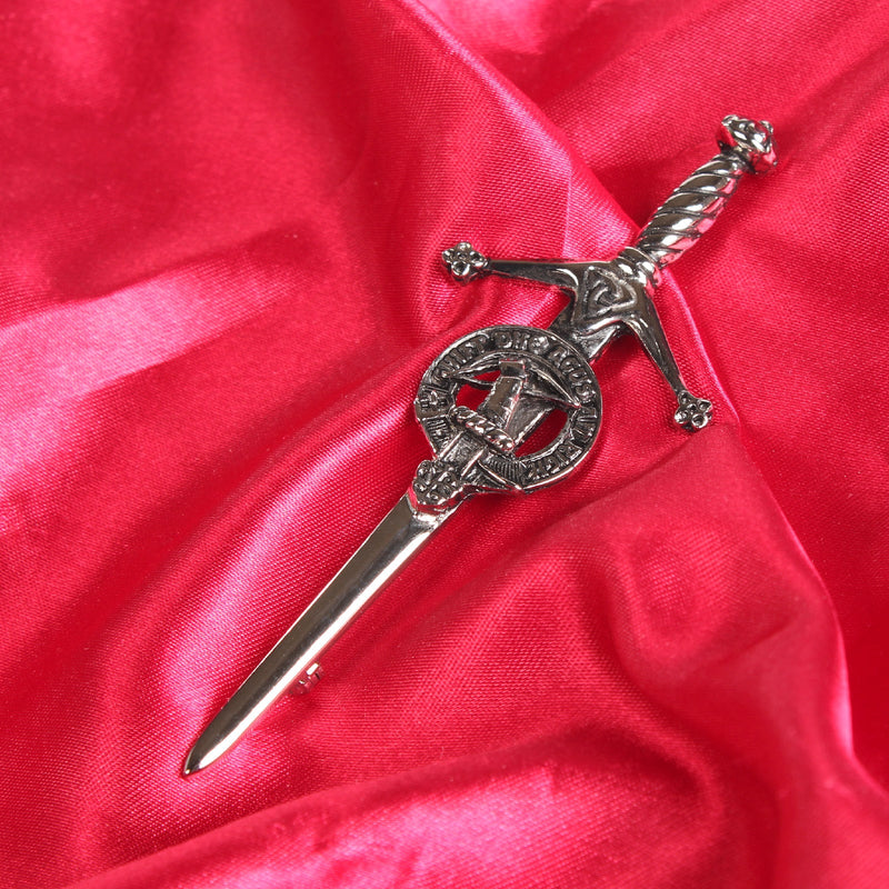 MacInnes Clan Badge, Kilt Pin, Lapel Pin, Cufflinks, Keyring/Key Fob & Gift Set — Fine Pewter by Art Pewter — Made in Scotland (Shiny Finish) - Heritage Of Scotland - Keyring / Key Fob