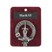MacKay Clan Badge, Kilt Pin, Lapel Pin, Cufflinks, Keyring/Key Fob & Gift Set — Fine Pewter by Art Pewter — Made in Scotland (Shiny Finish) - Heritage Of Scotland - Badge