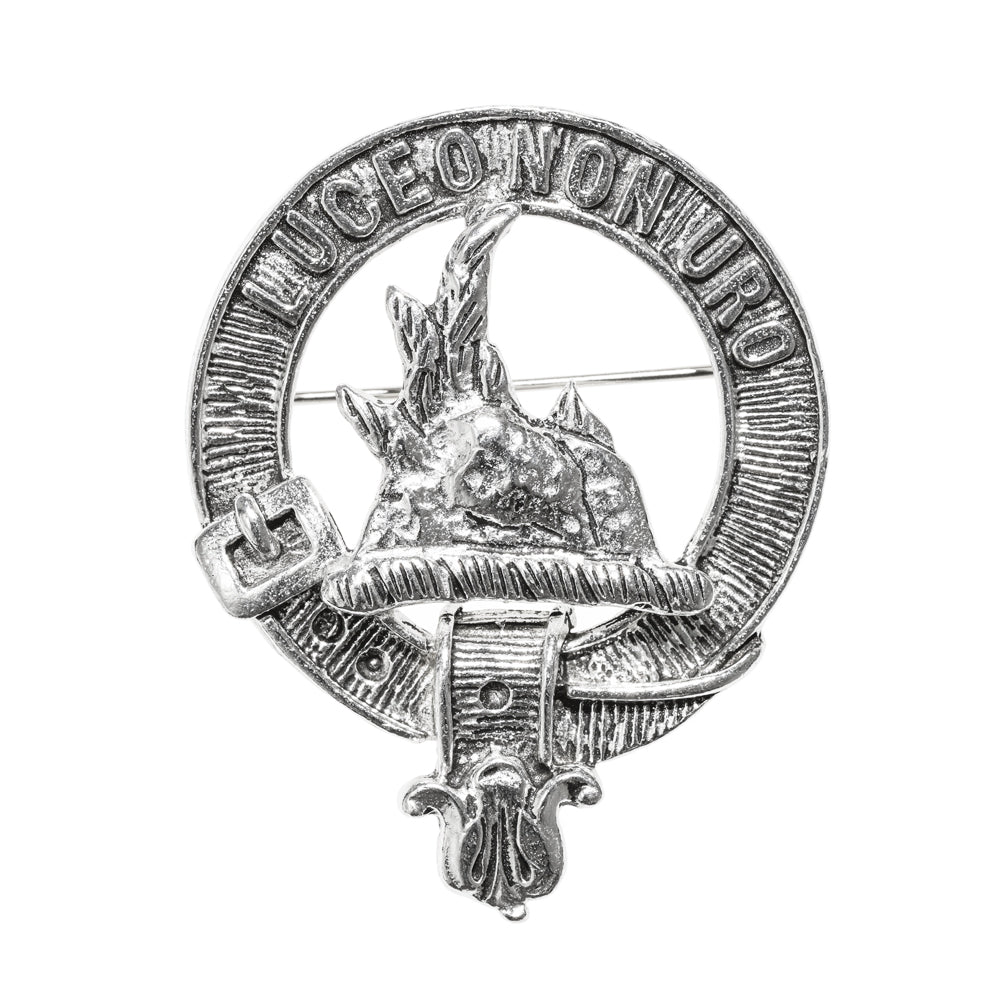 MacKenzie Clan Badge, Kilt Pin, Lapel Pin, Cufflinks, Keyring/Key Fob & Gift Set — Fine Pewter by Art Pewter — Made in Scotland (Shiny Finish) - Heritage Of Scotland - Badge