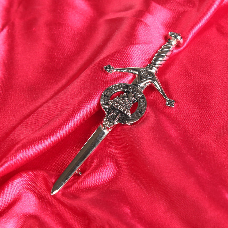 MacKenzie Clan Badge, Kilt Pin, Lapel Pin, Cufflinks, Keyring/Key Fob & Gift Set — Fine Pewter by Art Pewter — Made in Scotland (Shiny Finish) - Heritage Of Scotland - Kilt Pin