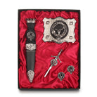 MacKenzie of Seaforth Clan Badge, Kilt Pin, Lapel Pin, Cufflinks, Keyring/Key Fob & Gift Set — Fine Pewter by Art Pewter — Made in Scotland (Shiny Finish) - Heritage Of Scotland - Gift Set