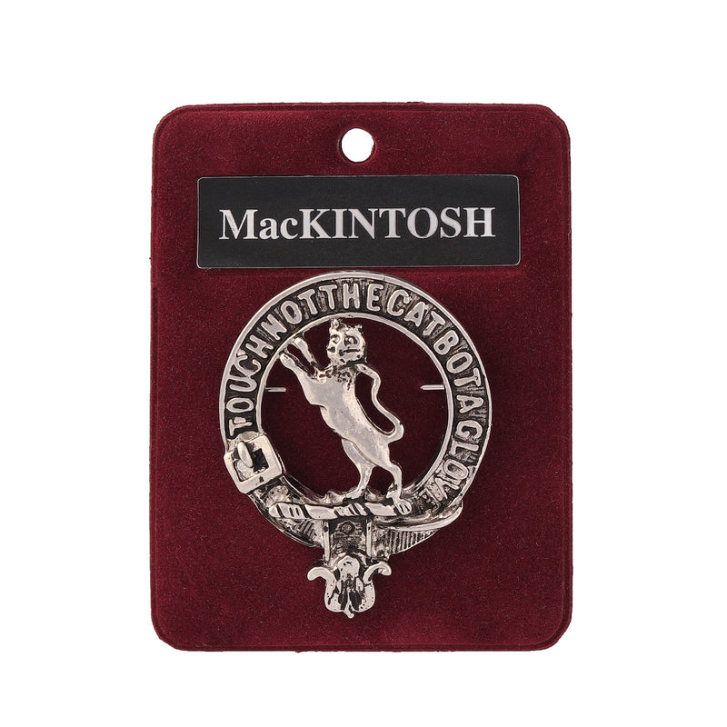 MacKintosh Clan Badge, Kilt Pin, Lapel Pin, Cufflinks, Keyring/Key Fob & Gift Set — Fine Pewter by Art Pewter — Made in Scotland (Shiny Finish) - Heritage Of Scotland - Badge