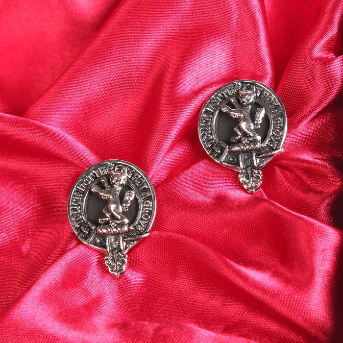 MacKintosh Clan Badge, Kilt Pin, Lapel Pin, Cufflinks, Keyring/Key Fob & Gift Set — Fine Pewter by Art Pewter — Made in Scotland (Shiny Finish) - Heritage Of Scotland - Cufflinks