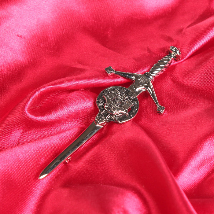 MacLachlan Clan Badge, Kilt Pin, Lapel Pin, Cufflinks, Keyring/Key Fob & Gift Set — Fine Pewter by Art Pewter — Made in Scotland (Shiny Finish) - Heritage Of Scotland - Kilt Pin