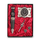MacLaine Clan Badge, Kilt Pin, Lapel Pin, Cufflinks, Keyring/Key Fob & Gift Set — Fine Pewter by Art Pewter — Made in Scotland (Shiny Finish) - Heritage Of Scotland - Badge