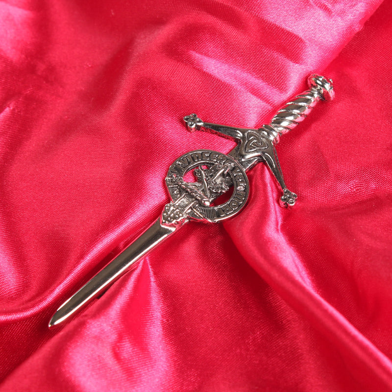 MacLaine Clan Badge, Kilt Pin, Lapel Pin, Cufflinks, Keyring/Key Fob & Gift Set — Fine Pewter by Art Pewter — Made in Scotland (Shiny Finish) - Heritage Of Scotland - Badge