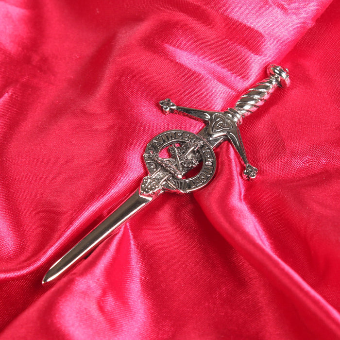 MacLaine Clan Badge, Kilt Pin, Lapel Pin, Cufflinks, Keyring/Key Fob & Gift Set — Fine Pewter by Art Pewter — Made in Scotland (Shiny Finish) - Heritage Of Scotland - Keyring / Key Fob