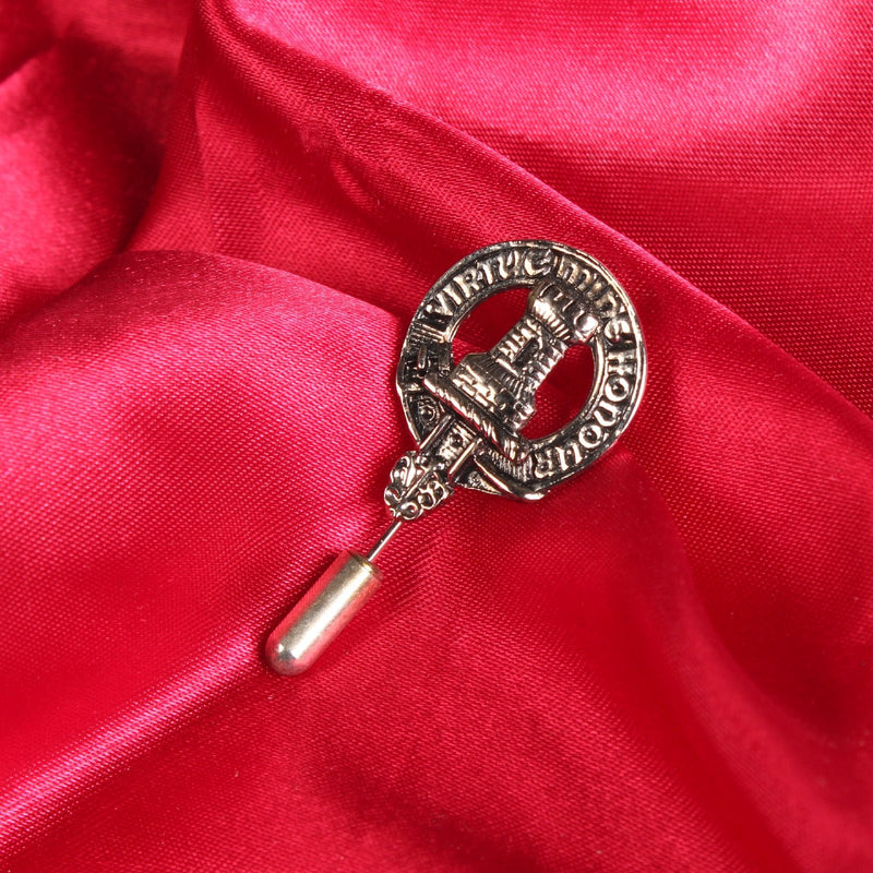 MacLean Clan Badge, Kilt Pin, Lapel Pin, Cufflinks, Keyring/Key Fob & Gift Set — Fine Pewter by Art Pewter — Made in Scotland (Shiny Finish) - Heritage Of Scotland - Lapel Pin