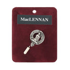 MacLennan Clan Badge, Kilt Pin, Lapel Pin, Cufflinks, Keyring/Key Fob & Gift Set — Fine Pewter by Art Pewter — Made in Scotland (Shiny Finish) - Heritage Of Scotland - Lapel Pin