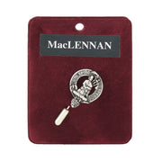 MacLennan Clan Badge, Kilt Pin, Lapel Pin, Cufflinks, Keyring/Key Fob & Gift Set — Fine Pewter by Art Pewter — Made in Scotland (Shiny Finish) - Heritage Of Scotland - Lapel Pin