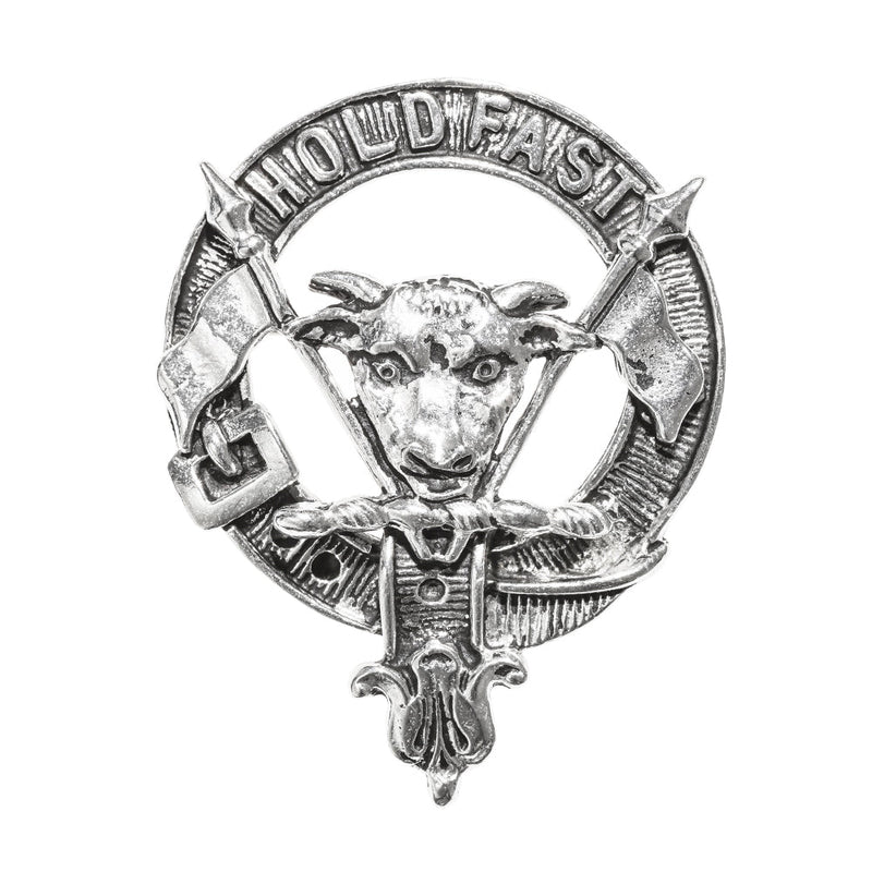 MacLeod Clan Badge, Kilt Pin, Lapel Pin, Cufflinks, Keyring/Key Fob & Gift Set — Fine Pewter by Art Pewter — Made in Scotland (Shiny Finish) - Heritage Of Scotland - Badge