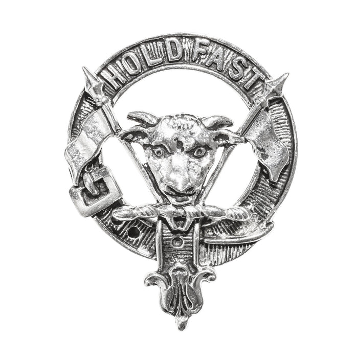 MacLeod Clan Badge, Kilt Pin, Lapel Pin, Cufflinks, Keyring/Key Fob & Gift Set — Fine Pewter by Art Pewter — Made in Scotland (Shiny Finish) - Heritage Of Scotland - Badge