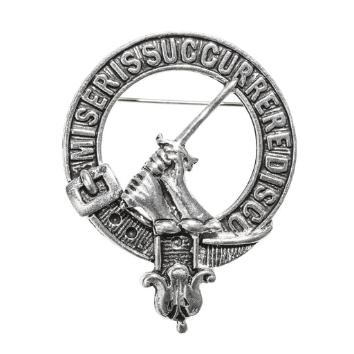 MacMillan Clan Badge, Kilt Pin, Lapel Pin, Cufflinks, Keyring/Key Fob & Gift Set — Fine Pewter by Art Pewter — Made in Scotland (Shiny Finish) - Heritage Of Scotland - Badge