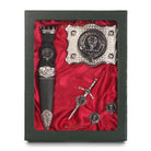 MacNab Clan Badge, Kilt Pin, Lapel Pin, Cufflinks, Keyring/Key Fob & Gift Set — Fine Pewter by Art Pewter — Made in Scotland (Shiny Finish) - Heritage Of Scotland - Gift Set