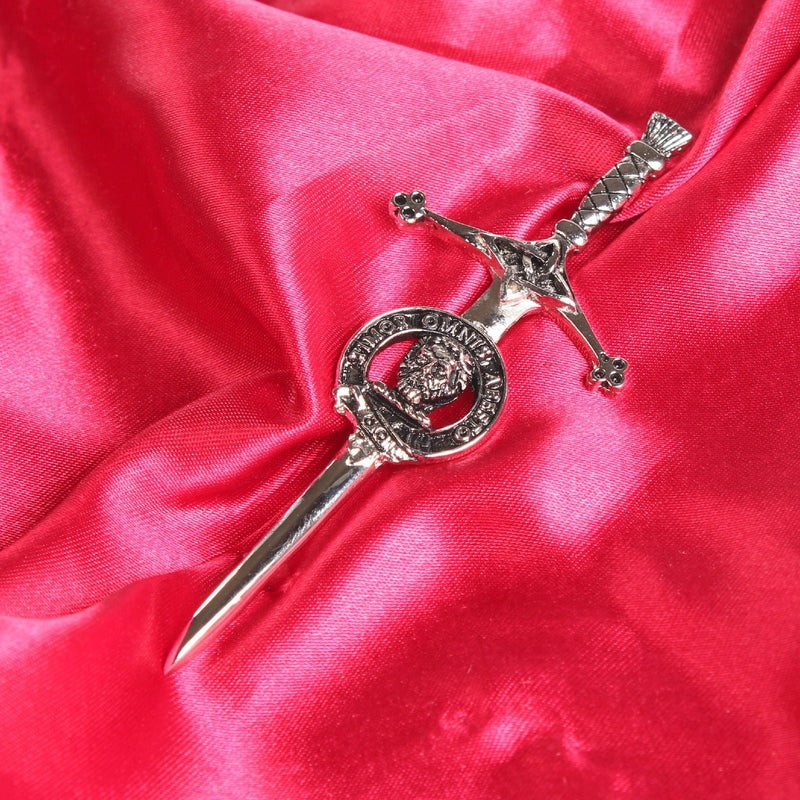MacNab Clan Badge, Kilt Pin, Lapel Pin, Cufflinks, Keyring/Key Fob & Gift Set — Fine Pewter by Art Pewter — Made in Scotland (Shiny Finish) - Heritage Of Scotland - Kilt Pin