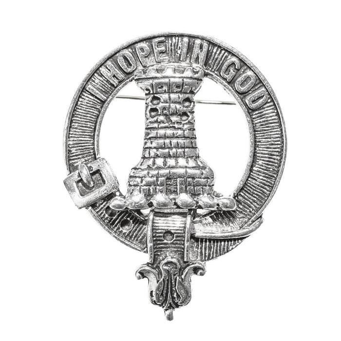 MacNaughton Clan Badge, Kilt Pin, Lapel Pin, Cufflinks, Keyring/Key Fob & Gift Set — Fine Pewter by Art Pewter — Made in Scotland (Shiny Finish) - Heritage Of Scotland - Badge