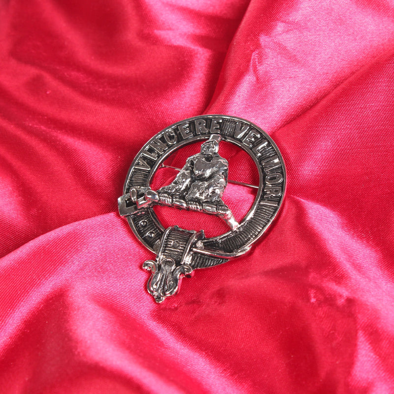 MacNeil Clan Badge, Kilt Pin, Lapel Pin, Cufflinks, Keyring/Key Fob & Gift Set — Fine Pewter by Art Pewter — Made in Scotland (Shiny Finish) - Heritage Of Scotland - Badge
