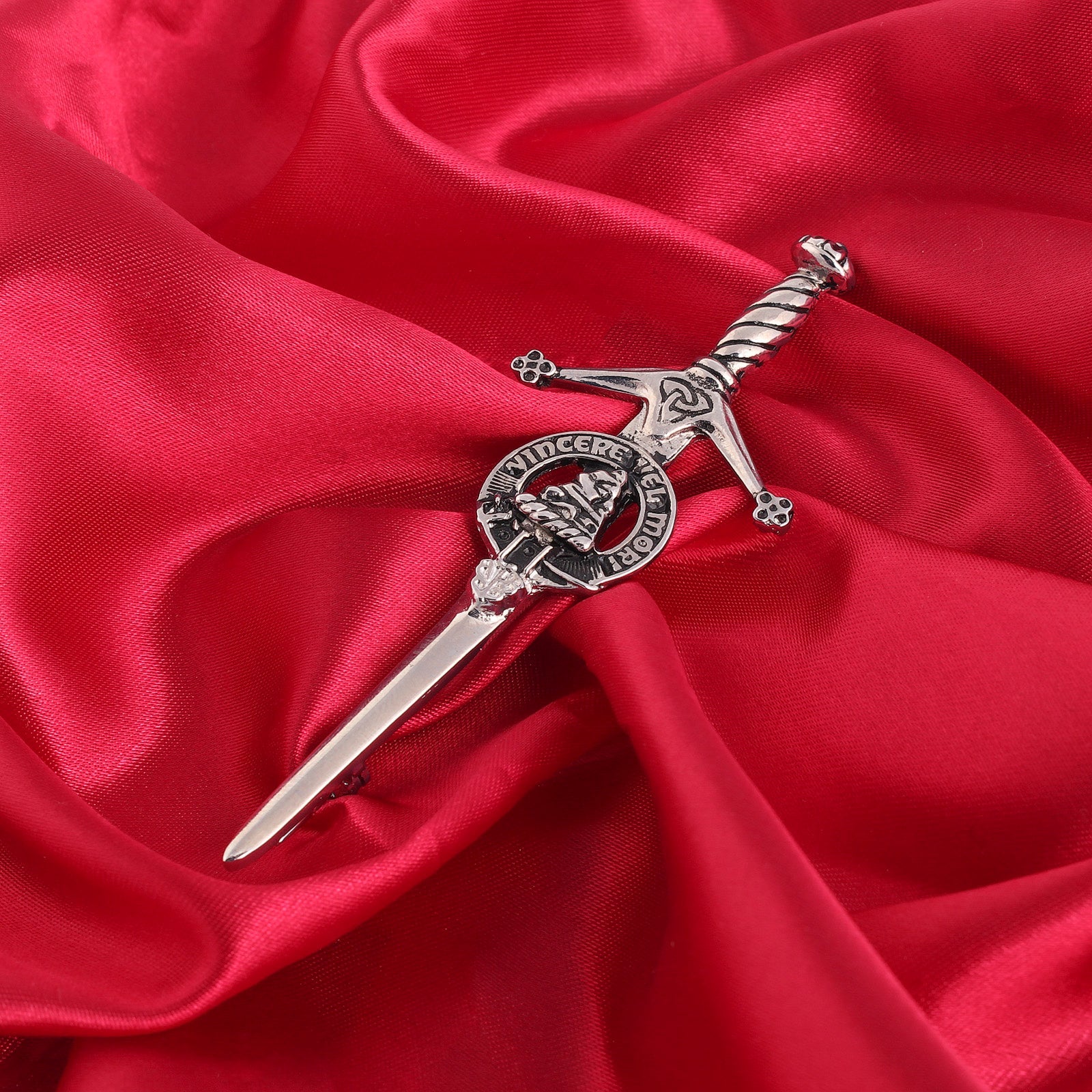 MacNeil Clan Badge, Kilt Pin, Lapel Pin, Cufflinks, Keyring/Key Fob & Gift Set — Fine Pewter by Art Pewter — Made in Scotland (Shiny Finish) - Heritage Of Scotland - Kilt Pin
