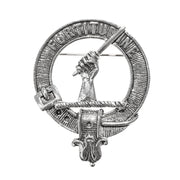 MacRae Clan Badge, Kilt Pin, Lapel Pin, Cufflinks, Keyring/Key Fob & Gift Set — Fine Pewter by Art Pewter — Made in Scotland (Shiny Finish) - Heritage Of Scotland - Badge