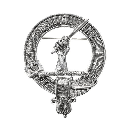 MacRae Clan Badge, Kilt Pin, Lapel Pin, Cufflinks, Keyring/Key Fob & Gift Set — Fine Pewter by Art Pewter — Made in Scotland (Shiny Finish) - Heritage Of Scotland - Badge