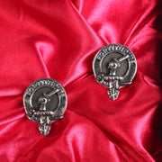 MacRae Clan Badge, Kilt Pin, Lapel Pin, Cufflinks, Keyring/Key Fob & Gift Set — Fine Pewter by Art Pewter — Made in Scotland (Shiny Finish) - Heritage Of Scotland - Cufflinks