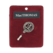 MacThomas Clan Badge, Kilt Pin, Lapel Pin, Cufflinks, Keyring/Key Fob & Gift Set — Fine Pewter by Art Pewter — Made in Scotland (Shiny Finish) - Heritage Of Scotland - Lapel Pin