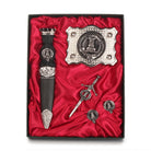 Malcolm / MacCallum Clan Badge, Kilt Pin, Lapel Pin, Cufflinks, Keyring/Key Fob & Gift Set — Fine Pewter by Art Pewter — Made in Scotland (Shiny Finish) - Heritage Of Scotland - Gift Set