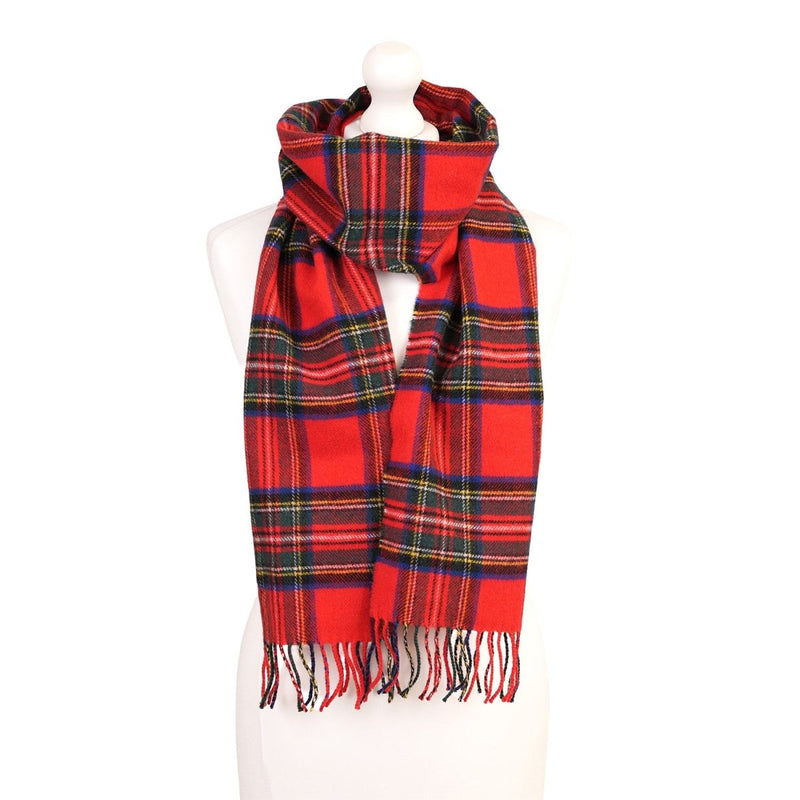 Marchbrae 100% Lambswool Scarf – Traditional Tartan & Check Designs - Made in Scotland - Heritage Of Scotland - Stewart Royal