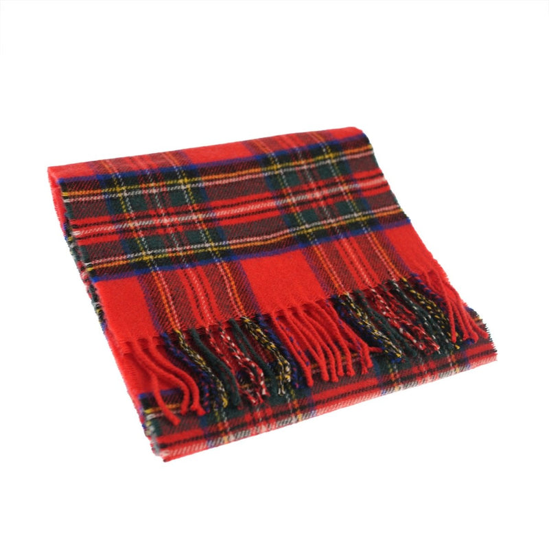 Marchbrae 100% Lambswool Scarf – Traditional Tartan & Check Designs - Made in Scotland - Heritage Of Scotland - Stewart Royal