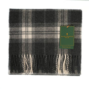 Marchbrae 100% Lambswool Scarf – Traditional Tartan & Check Designs - Made in Scotland - Heritage Of Scotland - Thomson Charcoal