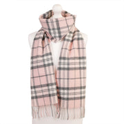 Marchbrae 100% Lambswool Scarf – Traditional Tartan & Check Designs - Made in Scotland - Heritage Of Scotland - Thomson Pink