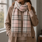 Marchbrae 100% Lambswool Scarf – Traditional Tartan & Check Designs - Made in Scotland - Heritage Of Scotland - Thomson Pink