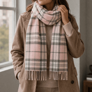 Marchbrae 100% Lambswool Scarf – Traditional Tartan & Check Designs - Made in Scotland - Heritage Of Scotland - Thomson Pink