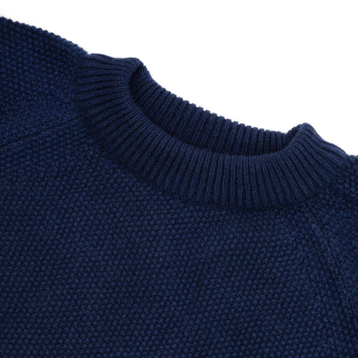 Marchbrae 100%Cashmere Gents Moss Stitch Navy - Heritage Of Scotland - NAVY