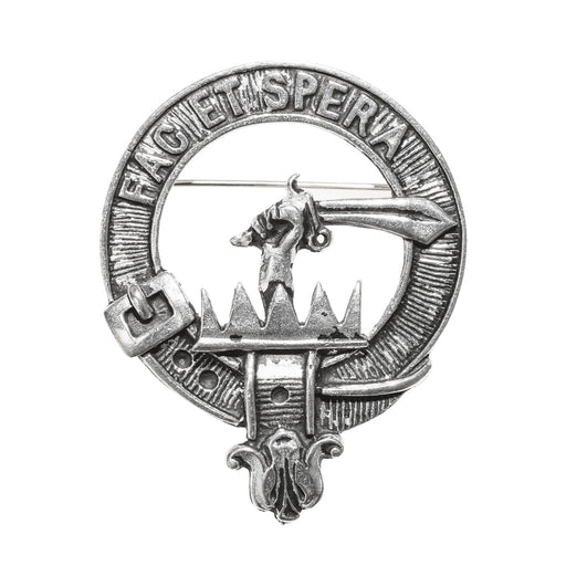 Matheson Clan Badge, Kilt Pin, Lapel Pin, Cufflinks, Keyring/Key Fob & Gift Set — Fine Pewter by Art Pewter — Made in Scotland (Shiny Finish) - Heritage Of Scotland - Badge