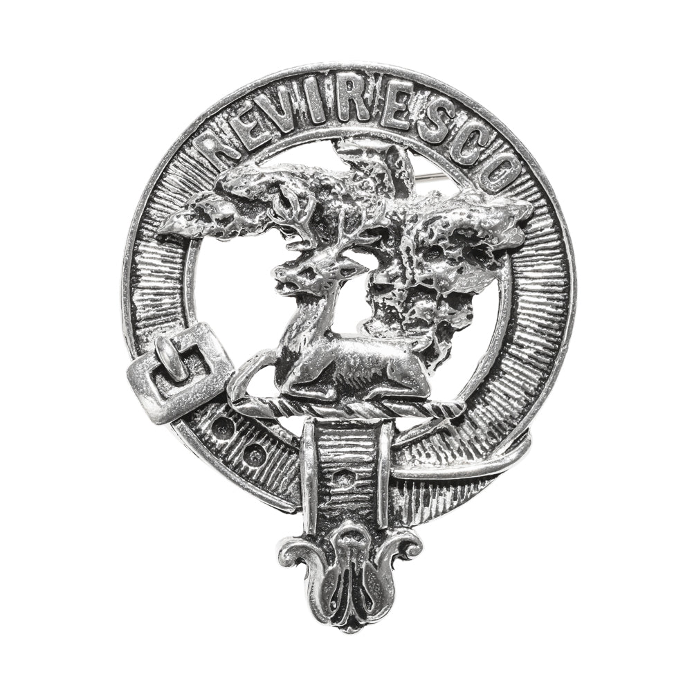 Maxwell Clan Badge, Kilt Pin, Lapel Pin, Cufflinks, Keyring/Key Fob & Gift Set — Fine Pewter by Art Pewter — Made in Scotland (Shiny Finish) - Heritage Of Scotland - Badge