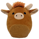 McSquashies Highland Coo Plush – Morag (14cm) & Heather (24cm) - Heritage Of Scotland - 24 cm - Heather Moo