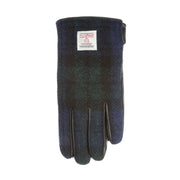 Men Touch Screen Leather Gloves Black Watch - Heritage Of Scotland - BLACK WATCH