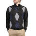 Men's Argyle Ballantrae Jumper Half Zip Black - Heritage Of Scotland - BLACK