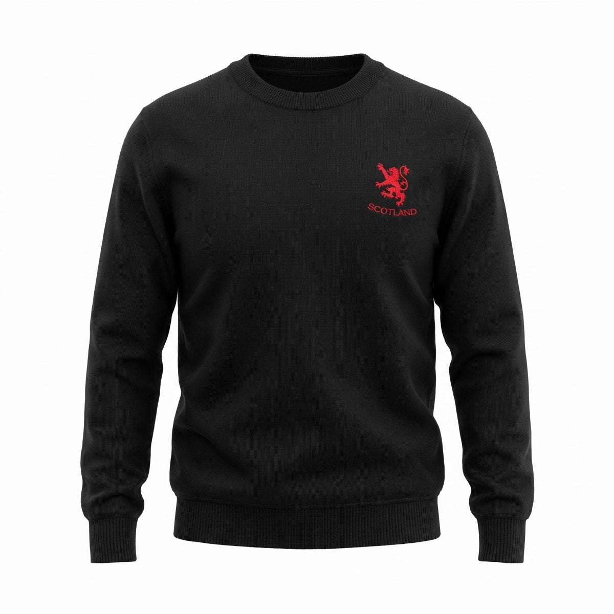Men's Ballantrae Lion Jumper - Black - Heritage Of Scotland - S