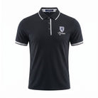 Men’s Black Scotland Crest Polo Shirt with White Trim - Heritage Of Scotland - NAVY / S