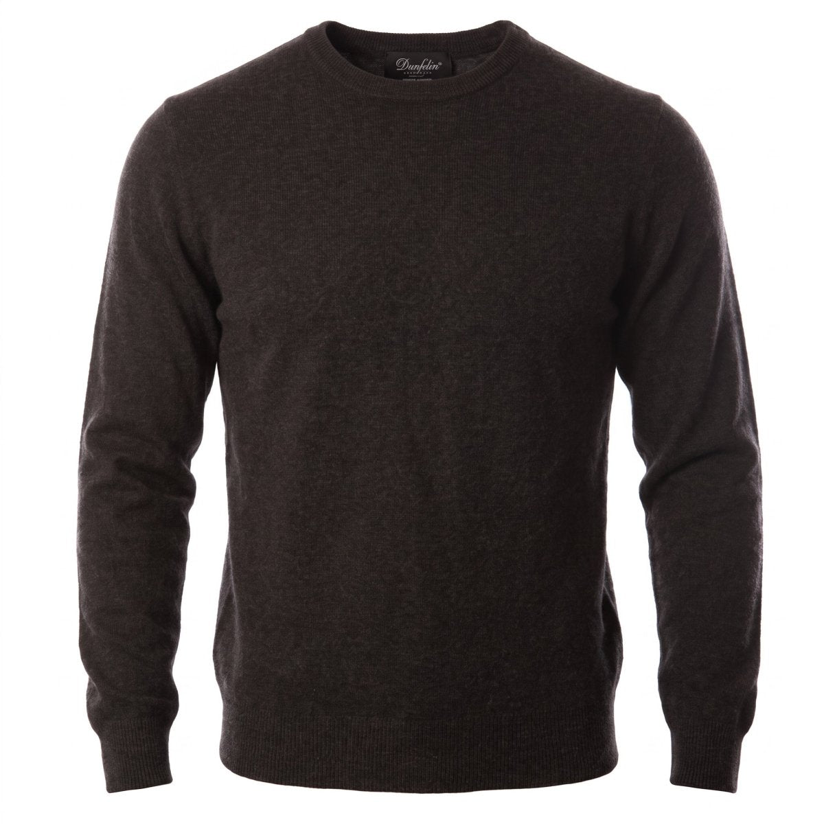 Men's Dunedin Cashmere 100% Cashmere Crew Neck Jumper - Charcoal - Heritage Of Scotland - S