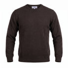Men's Dunedin Cashmere 100% Cashmere Crew Neck Jumper - Chocolate Brown - Heritage Of Scotland - S