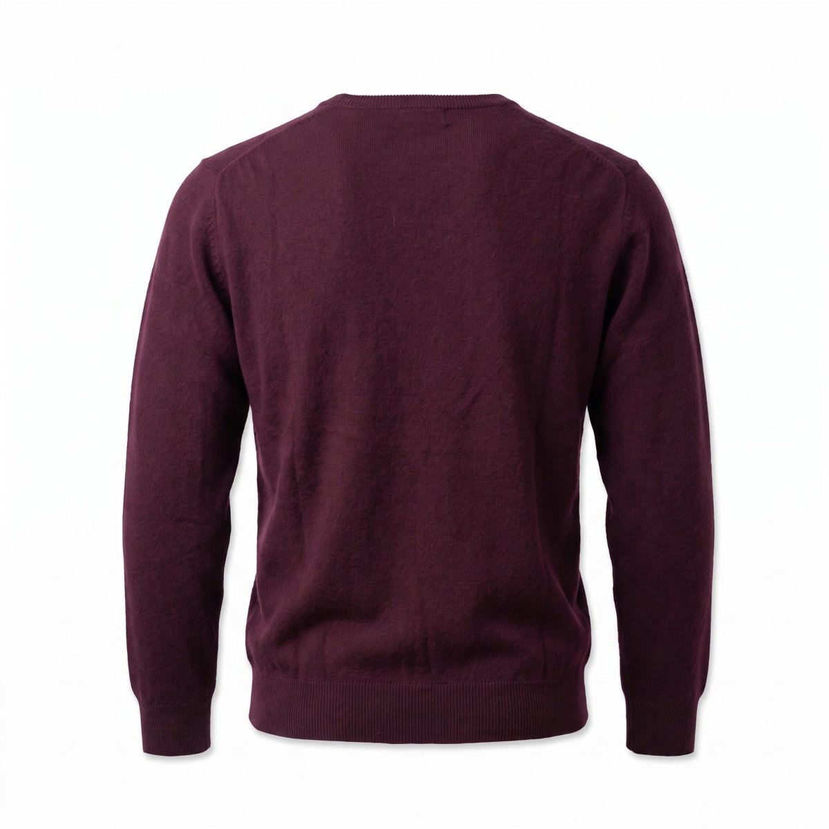 Men's Dunedin Cashmere 100% Cashmere V Neck Jumper - Bordeaux - Heritage Of Scotland - XS