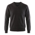 Men's Dunedin Cashmere 100% Cashmere V-Neck Jumper - Charcoal - Heritage Of Scotland - XS