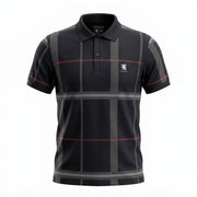 Men's Full Check Polo Shirt – Navy | Smart Casual Scotland Polo - Heritage Of Scotland - S