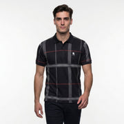 Men's Full Check Polo Shirt – Navy | Smart Casual Scotland Polo - Heritage Of Scotland - S