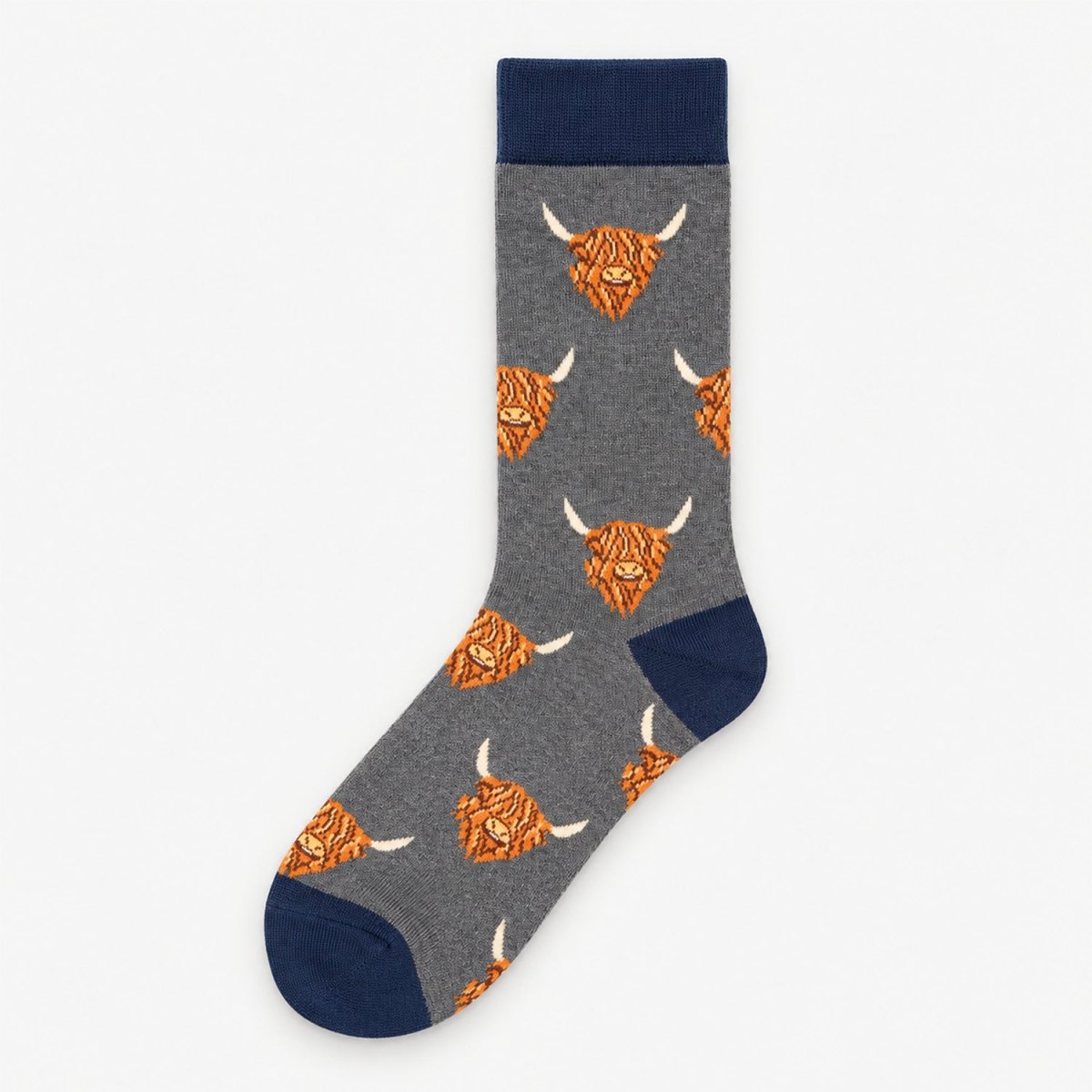 Men’s Luxury Bamboo Socks – Soft, Breathable & Stylish Everyday Comfort - COW PRINT 9 - Heritage Of Scotland -