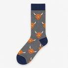 Men’s Luxury Bamboo Socks – Soft, Breathable & Stylish Everyday Comfort - COW PRINT 9 - Heritage Of Scotland -